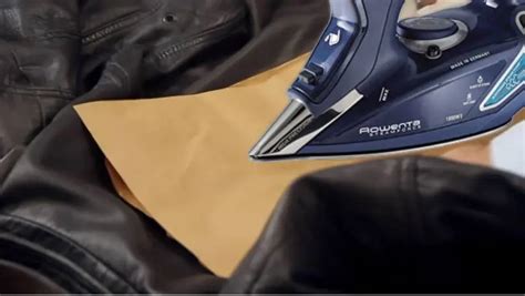 ironing creases from faux leather